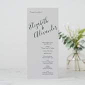 Peach Gray Wedding Spring Floral Menu (Staand voorkant)
