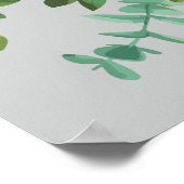 Peach Gray Wedding Spring Floral Poster (Hoek)