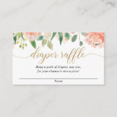 Peach green or baby shower diaper cartes de tombol (Devant)