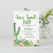 Peach Green Taco Bout Deux Invitation pour le 2e a (Debout devant)