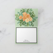Peach Green Wedding Spring Pastel Bedankkaart (Binnen)