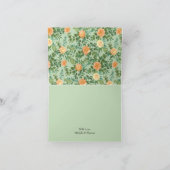 Peach Green Wedding Spring Pastel Bedankkaart (Binnen)