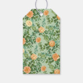 Peach Green Wedding Spring Pastel Cadeaulabel (Achterkant)