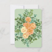 Peach Green Wedding Spring Pastel Kaart (Achterkant)