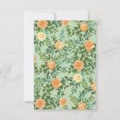 Peach Green Wedding Spring Pastel Kaart (Achterkant)