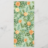 Peach Green Wedding Spring Pastel Menu (Achterkant)