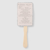 Peach & Grey Marmeren Nuptial Mass Programma Handwaaier (Voorkant)