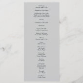 Peach & Grey Peony & Rose Floral Wedding Programme (Dos)