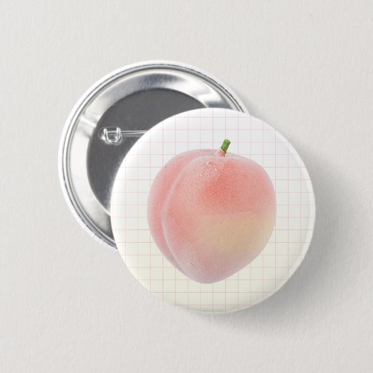 Peach Grid Kawaii Button (Voorkant /achterkant)