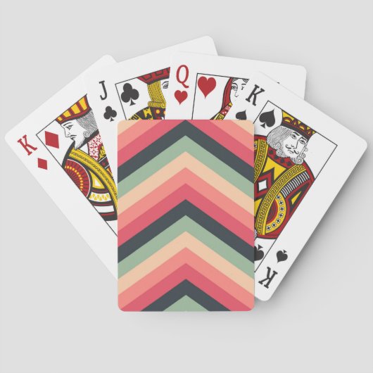 Peach Grove Zigzag Pokerkaarten (Achterkant)