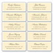 Peach guest names address. étiquettes mariages (Devant)