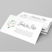 Peach Het is een meisjesboek voor Baby shower Informatiekaartje