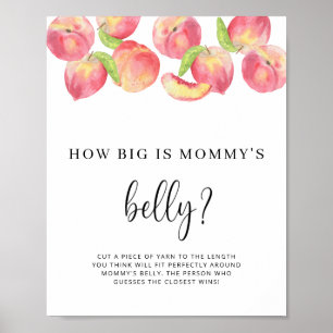 PEACH hoe groot is het poster van mama's buikspel