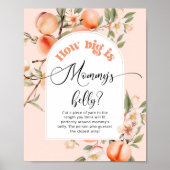 Peach hoe groot is mama's buik spel poster (Voorkant)
