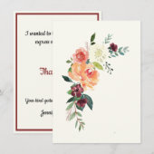 Peach hydrangea van uw bureau een persoonlijke Sja Bedankkaart (Voorkant / Achterkant)