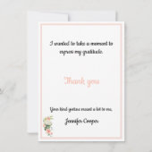 Peach hydrangea van uw bureau een persoonlijke Sja Bedankkaart (Achterkant)