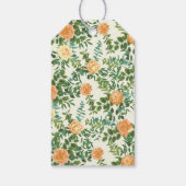 Peach Ivory Wedding  Roos Cadeaulabel (Achterkant)