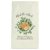 Peach Ivory Wedding  Roos Klein Cadeauzakje (Voorkant)