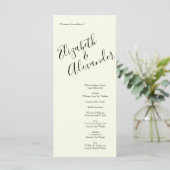 Peach Ivory Wedding  Roos Menu (Staand voorkant)