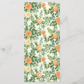 Peach Ivory Wedding  Roos Menu (Achterkant)