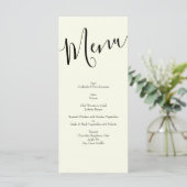 Peach Ivory Wedding  Roos Menu (Staand voorkant)