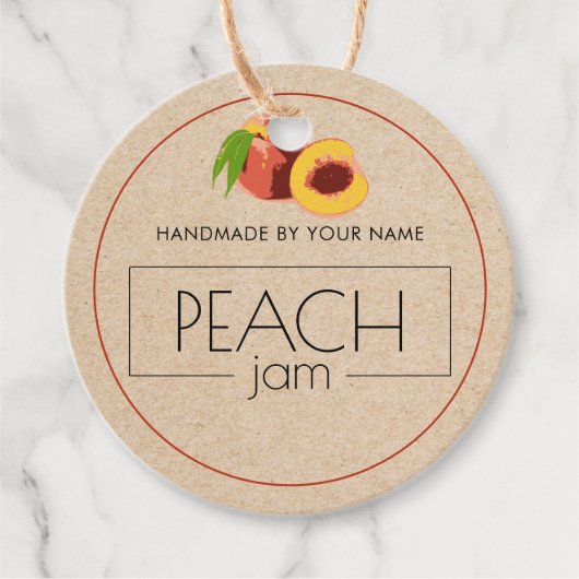 Peach jam Custom Product Label Hang Labels (Voorkant)
