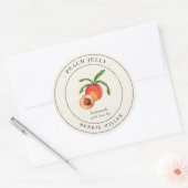 Peach Jelly Incanning Jar Label (Envelop)