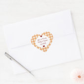 Peach Jelly Wedding Favor Sticker Étiquettes (Enveloppe)