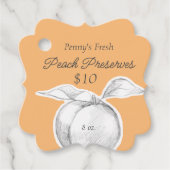 Peach Keuken Koken Inblikken Potje Prijs Bedankjes Labels (Voorkant)