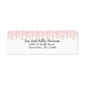 Peach Lace Return Address Labels (Voorkant)