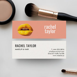 Peach Lips Modern Professional Mini Visitekaartje