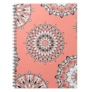 Peach Mandala 1 Spiral Notitieboek