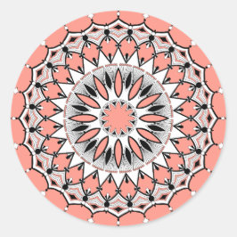 Peach Mandala (Design 1) Stickers