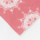 Peach Mandala Fleece Deken (Hoek)