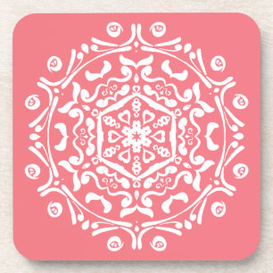 Peach Mandala Onderzetter