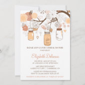 Peach Mason Jars Bridal Shower Kaart (Achterkant)