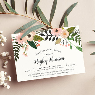 Peach Meadow Bridal Shower-uitnodiging Kaart