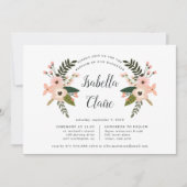 Peach Meadow Christening ou Baptism Invitation (Devant)