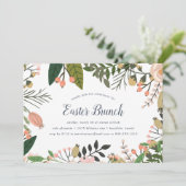 Peach Meadow | Uitnodiging tot Pasen-Brunch (Staand voorkant)
