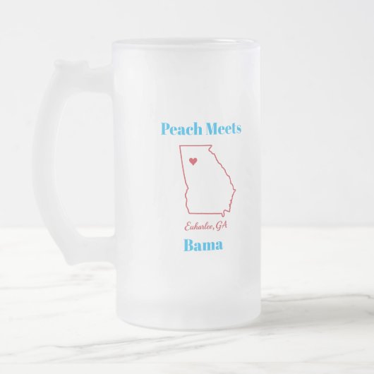 Peach Meets Bama Frosted Mug (Gauche)