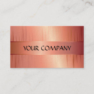 Peach Metallic Kaart Sjabloon Visitekaartje
