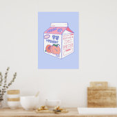 Peach Milk Carton Poster (Keuken)