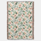 Peach Mint Flowers   Deken (Voorkant Verticaal)