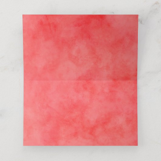 Peach & Mint Pioen Tafelnummer Zitplaatsnaam (Binnenkant ongevouwen)