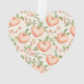 Peach Mint Pretty Roses Floral Stripes Christmas (dos)