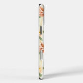 Peach Mint Roses Floral Stripes   Case-Mate iPhone Case (Achterkant / Rechts)