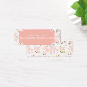 Peach & Mint Vrijgezellenfeest Registry Insert Kaa Mini Visitekaartjes