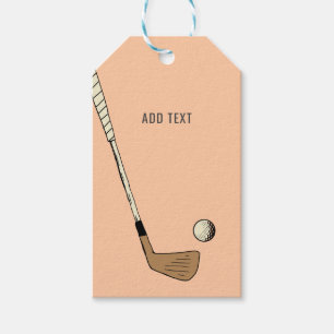 Peach Modern  Golf Cadeaulabel