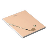 Peach Modern Golf Notitieblok (Schuin)
