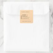 Peach Modern Minimalist Candle Label Sticker (Tas)